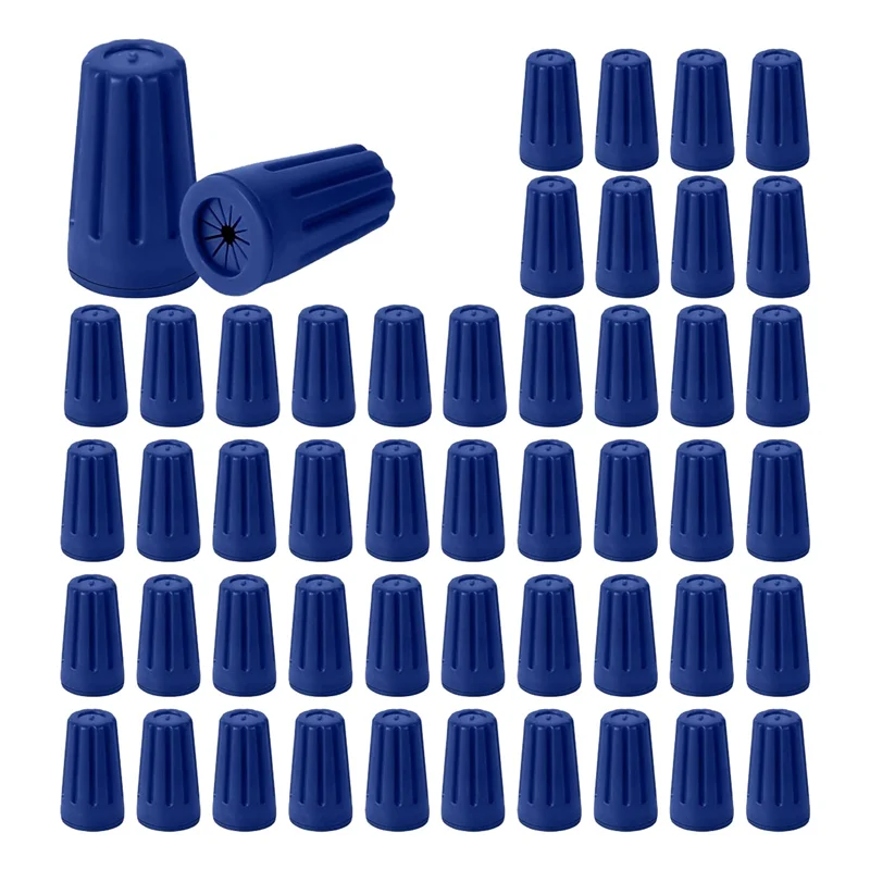 50Pcs Waterproof Wire Nuts, Outdoor Electrical Wire Connectors for Sprinkler LED Landscape Light Irrigation Valves Blue