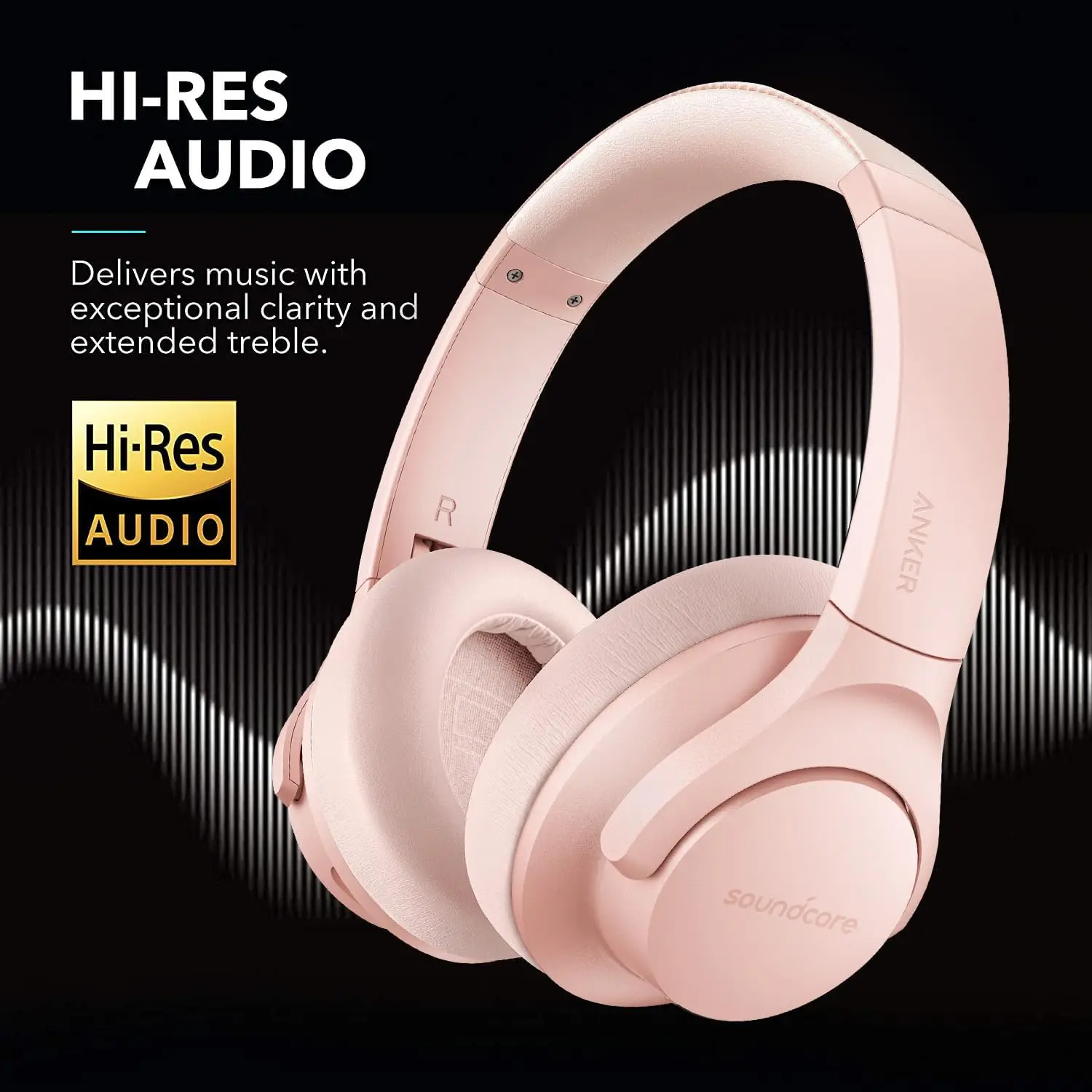 Soundcore Anker Life Q20 Hybrid Active Noise Cancelling, Wireless Over Ear Bluetooth Headphones, 60H Playtime  (Refurbished) - view 4