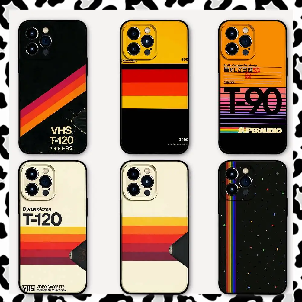 Retro VHS Video Tape Phone Case For IPhone 17 16 15 14 13 12 11 PRO MAX PLUS Mini TPU Soft To Skin-friendly Case