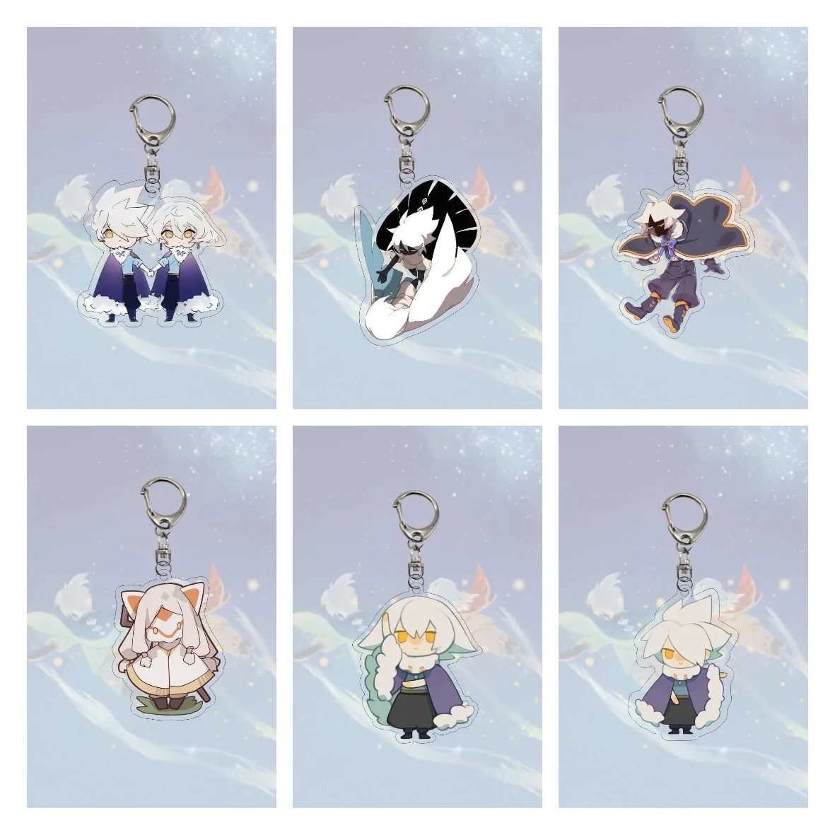 Sky：Children Of The Light Anime Figures Cosplay Q Version Double-Sided Acrylic Keychains Bag Decor Pendant Toy Fans Xmas Gift