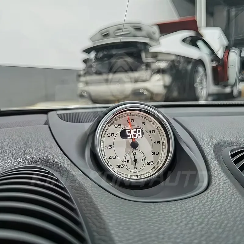 Car Dashboard Speedometer Clock Stopwatch Console with Black Red White Yellow Clock