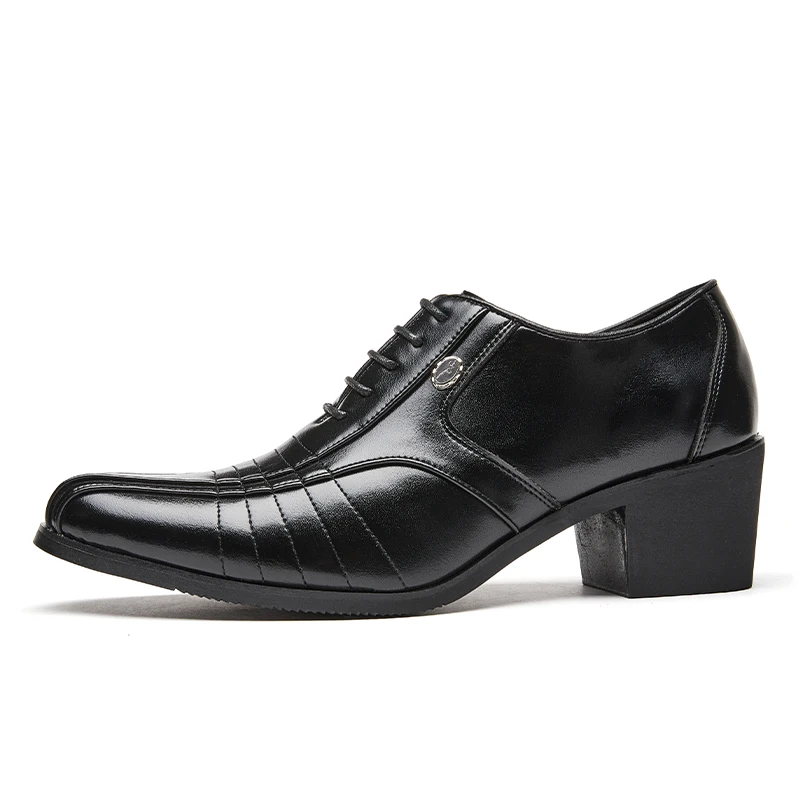 Trendy Men's Casual Black Brown Lace Up Oxford Cuban Shoes Gentleman Business Flats Dress Homecoming Footwear Zapatos Hombre