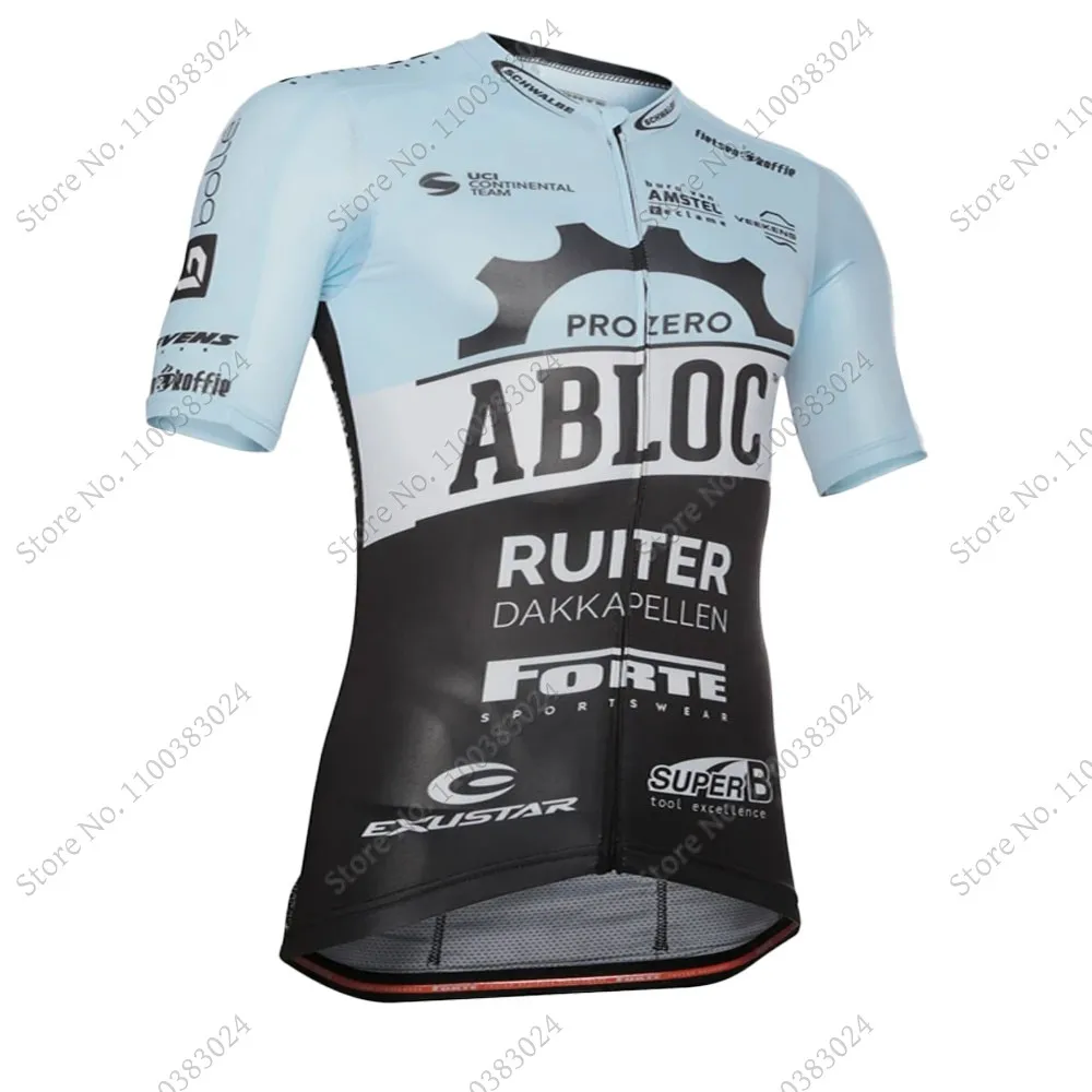 2023 Abloc Cycling Jersey Set Short Sleeve Mens Summer Clothing Road Bike Shirts Suit Bicycle Bib Shorts MTB Maillot