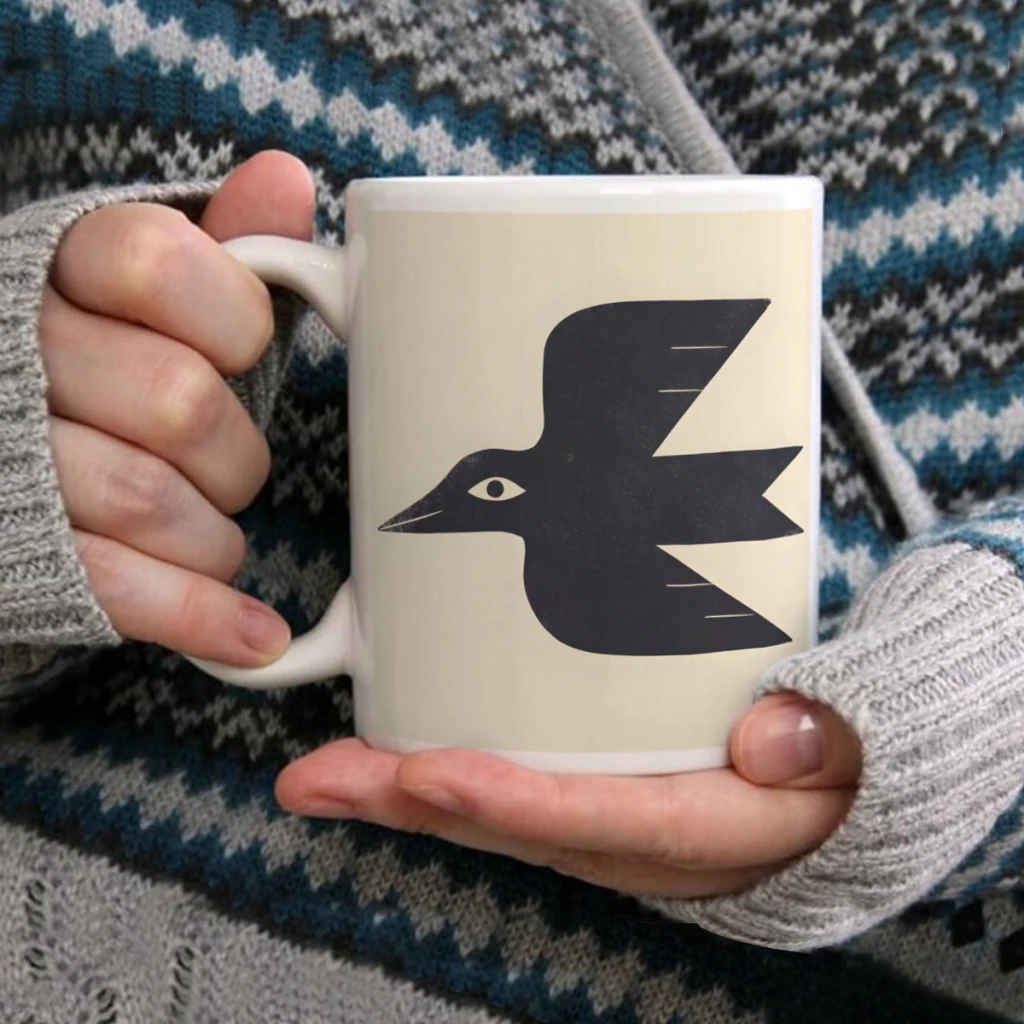 

Minimal Blackbird No 1Coffee Mug Tea Cup 11oz Coffee Cup Funny Birthday Ceramic Mug Personalized Cup