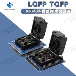 LQFP TQFP QFP64 clamshell shrapnel test socket 0.5mm pitch STM32 programming socket