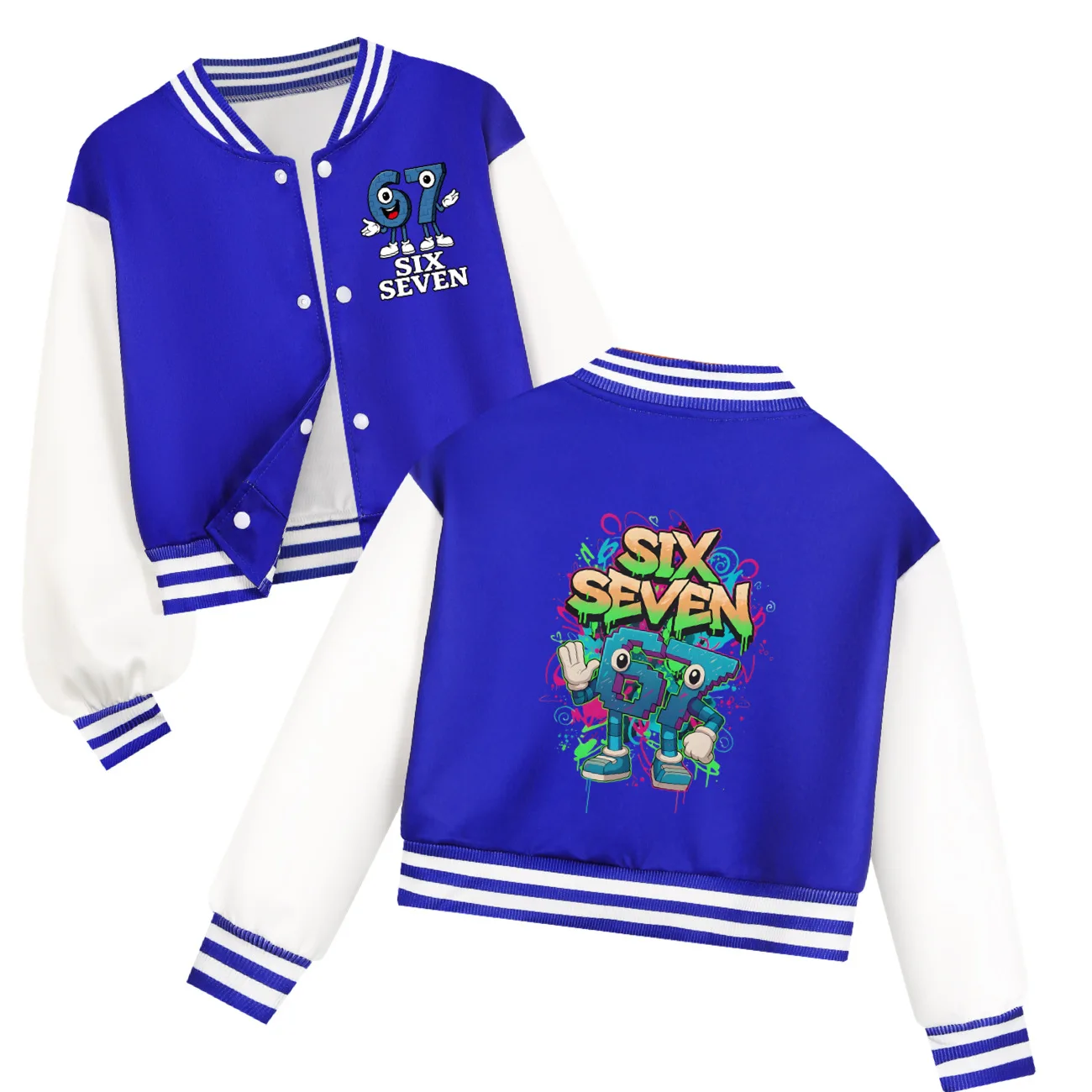 Ruba A Brainrot Esok Sekolah 67 Felpa con cappuccio uniforme da baseball per bambini Adolescenti Ragazzi e ragazze Casual Primavera Autunno Costume per bambini