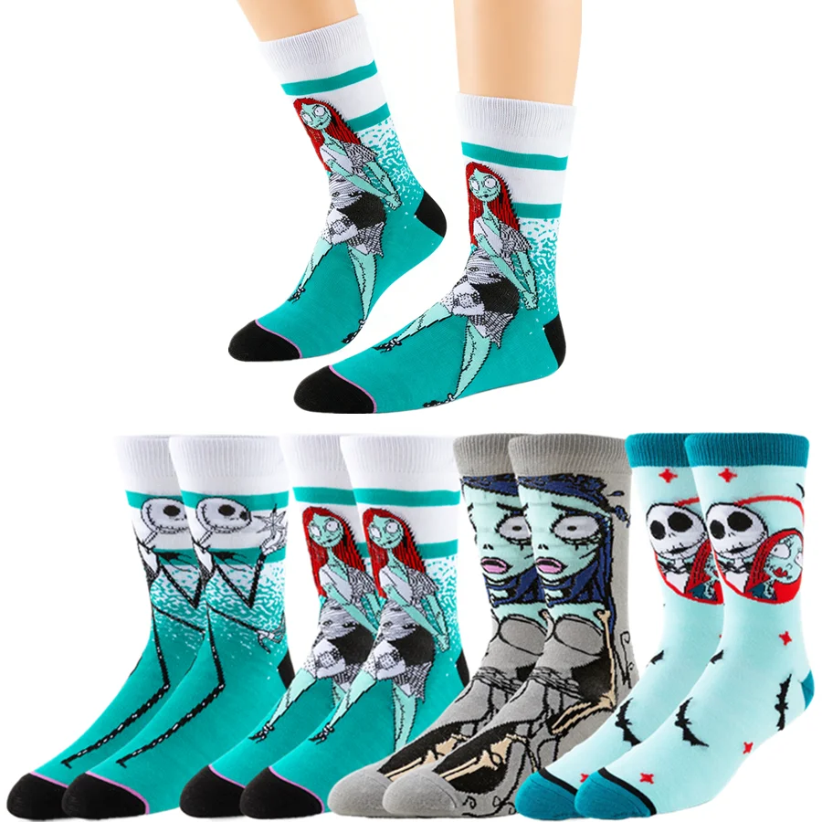

Носки Disney для мужчин и женщин, повседневные носки с героями мультфильмов и аниме, уличные носки в стиле хип-хоп, модные носки средней длины