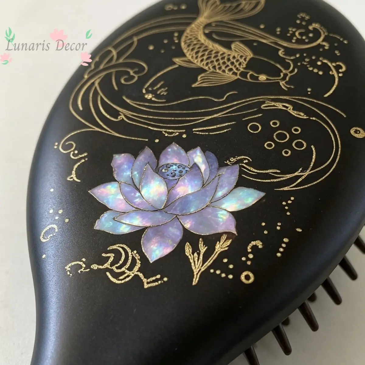 High-value new portable ebony air cushion comb air cushion comb sandalwood inlaid Luodian