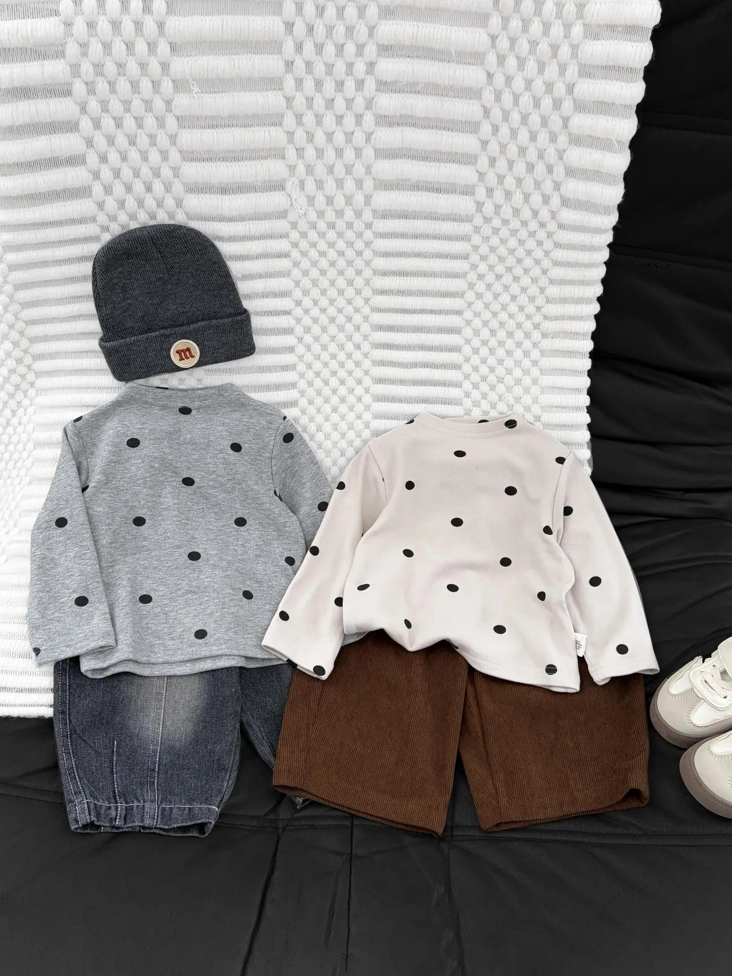 2026 Autumn New Children Long Sleeve T Shirts Cotton Boys Girls Polka Dot Bottoming Shirts Fashion Casual Kids Clothes
