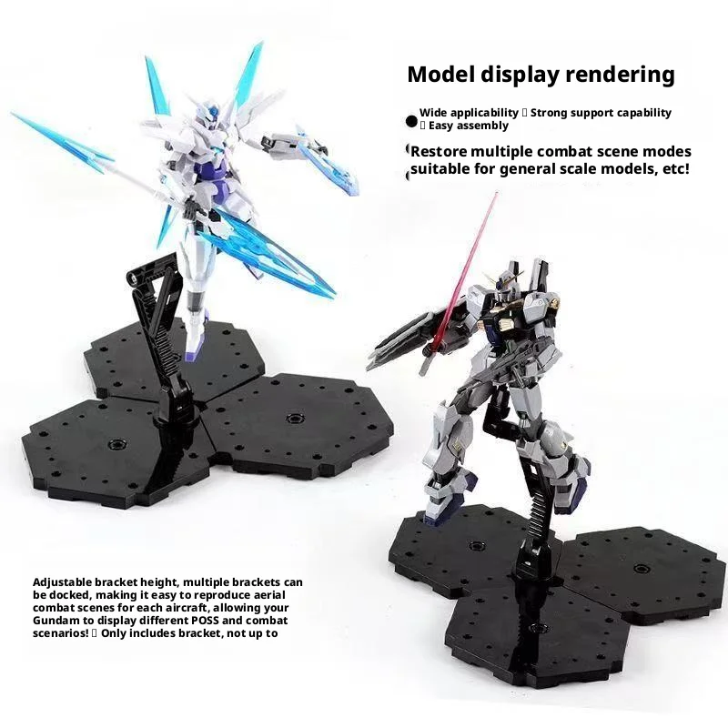 

DIY Transparent Model Display Stand Dual Arm Support Action Figure Base Compatible MG RG HG Model Kit Assembly Holder