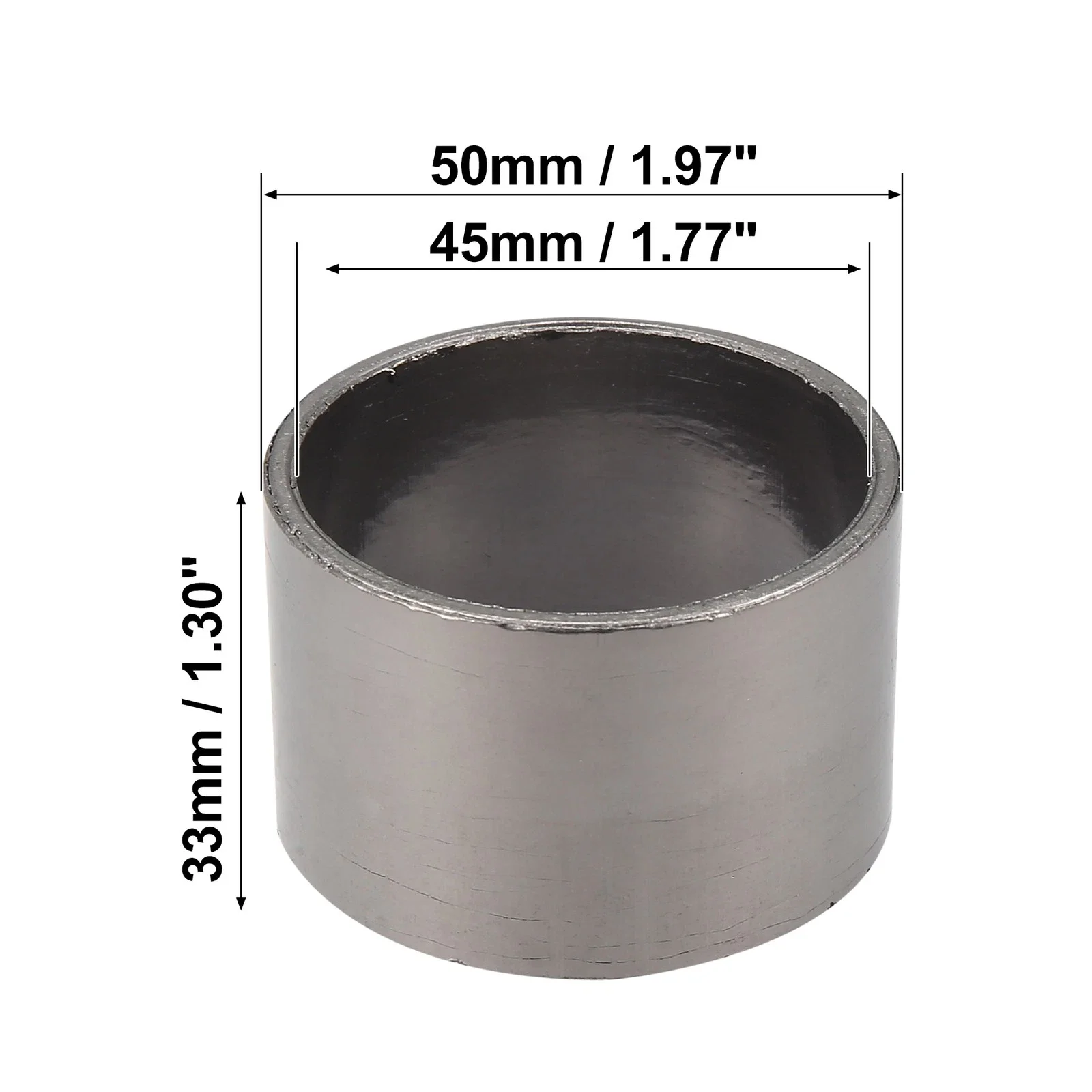 2 Stück 33 mm 45 mm ID 50 mm OD Auspuff-Schalldämpfer-Dichtungsring für Motorrad-Wartungszubehör, hohe Qualität