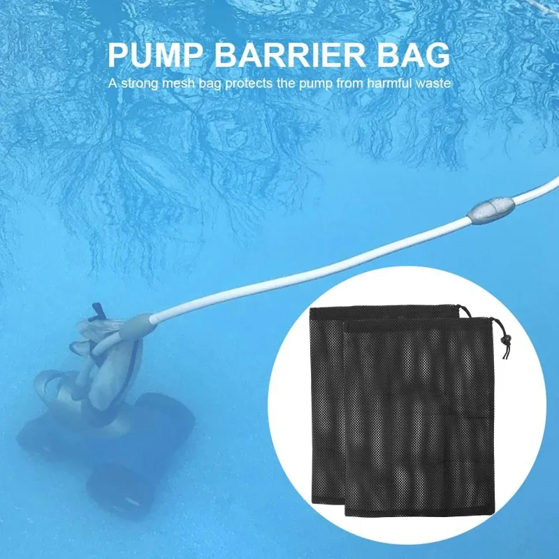1-10 قطعة سهلة التنظيف مضخة مياه كيس مرشح آمن عززت مضخة شبكية الرباط إغلاق يمنع الضرر بركة حوض السمك مرشحات المضخة #3