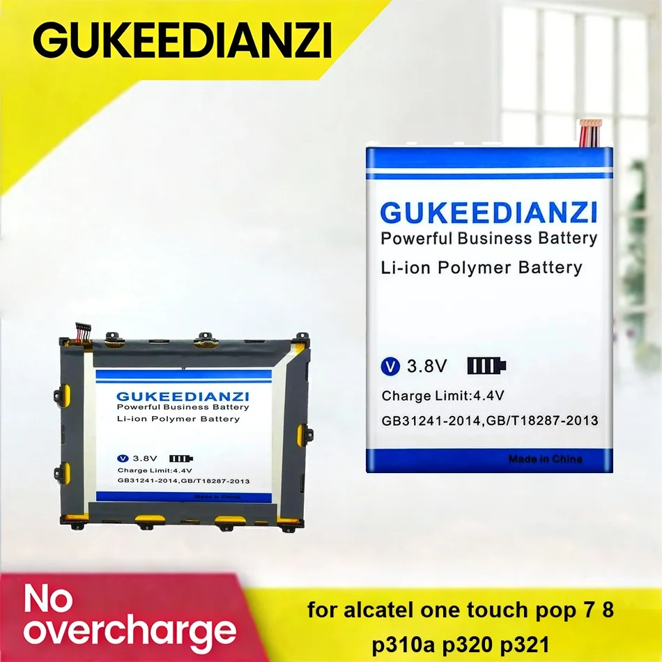 

TLp032B2 TLp032BD TLp041C2 / TLp041CC For Alcatel One Touch Pop 7 8 p310a P320 P321 Tablet Battery 4650-5200mAh