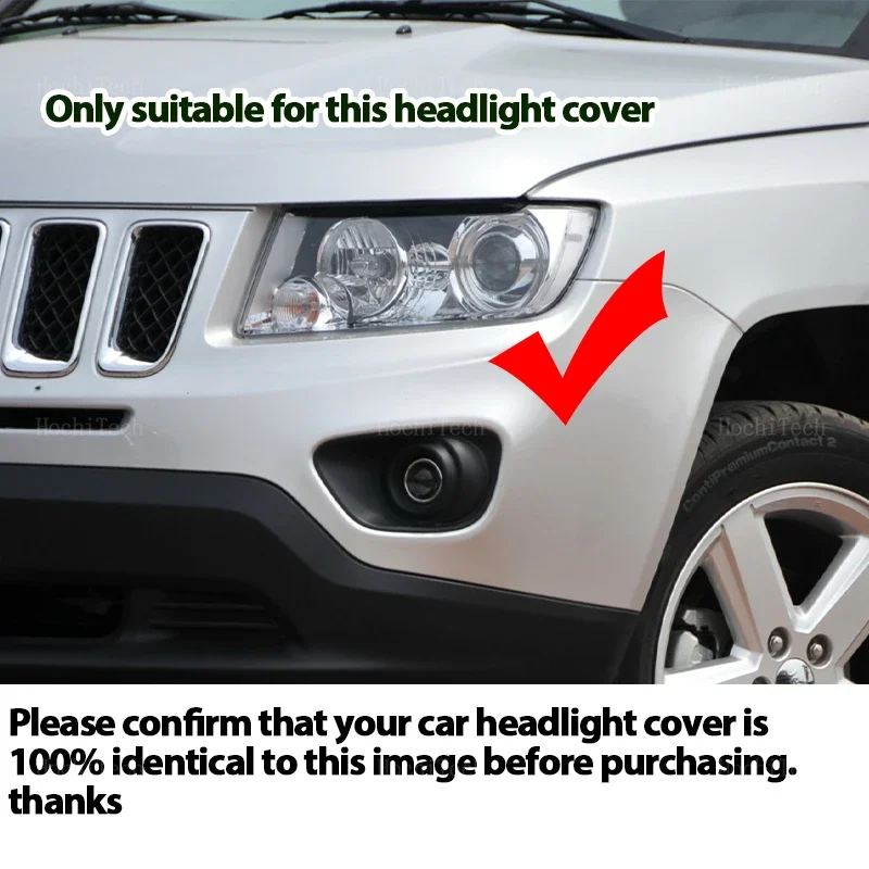 Front Headlight Cover Lens Transparent Glass Headlamps Lampshade Lamp Shell For Jeep Compass MK49 Facelift 2011 2012 2013 2014