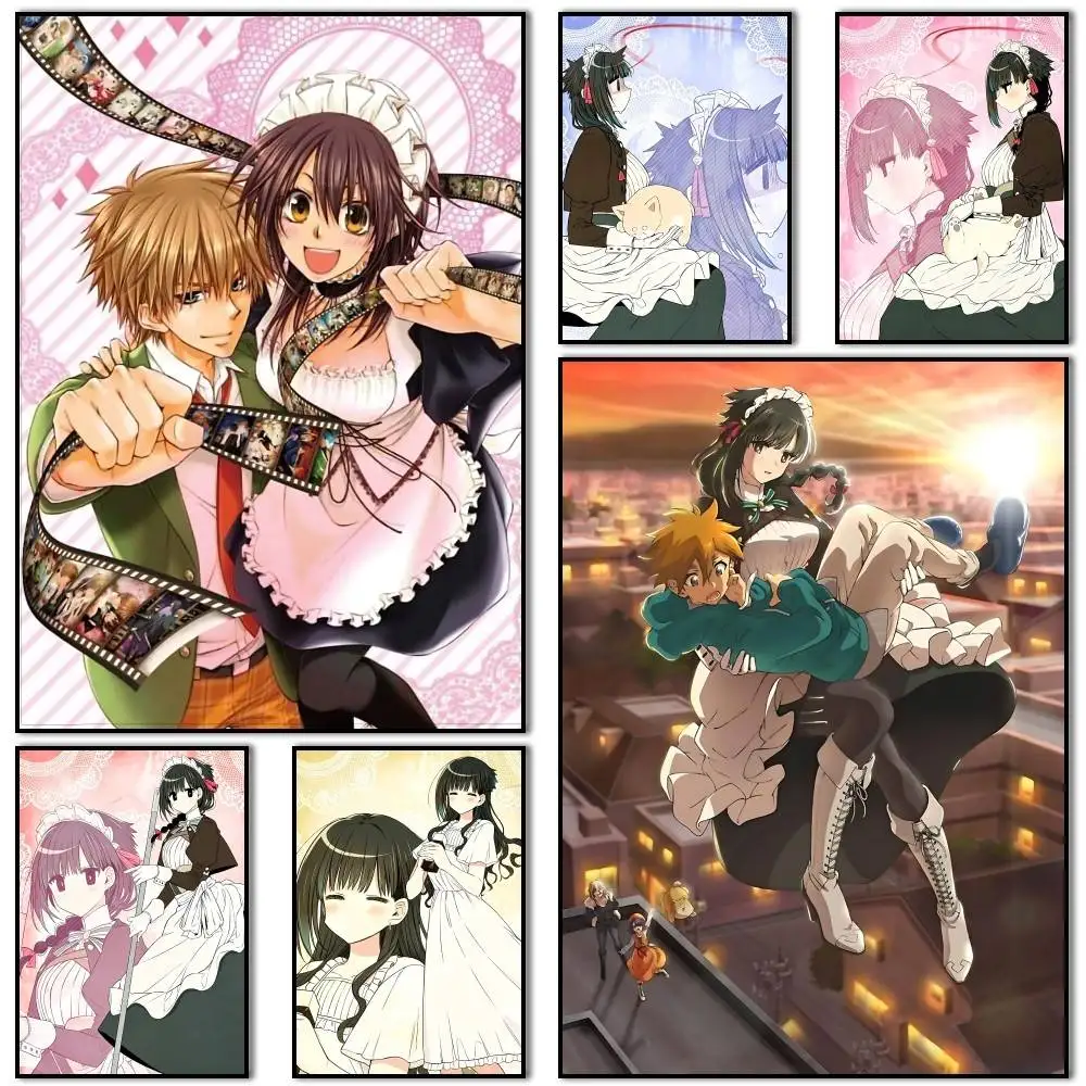 Classic Anime You Are Ms. Servant Poster Self-adhesive Art Waterproof Paper Sticker Coffee House Bar Room Wall Decor