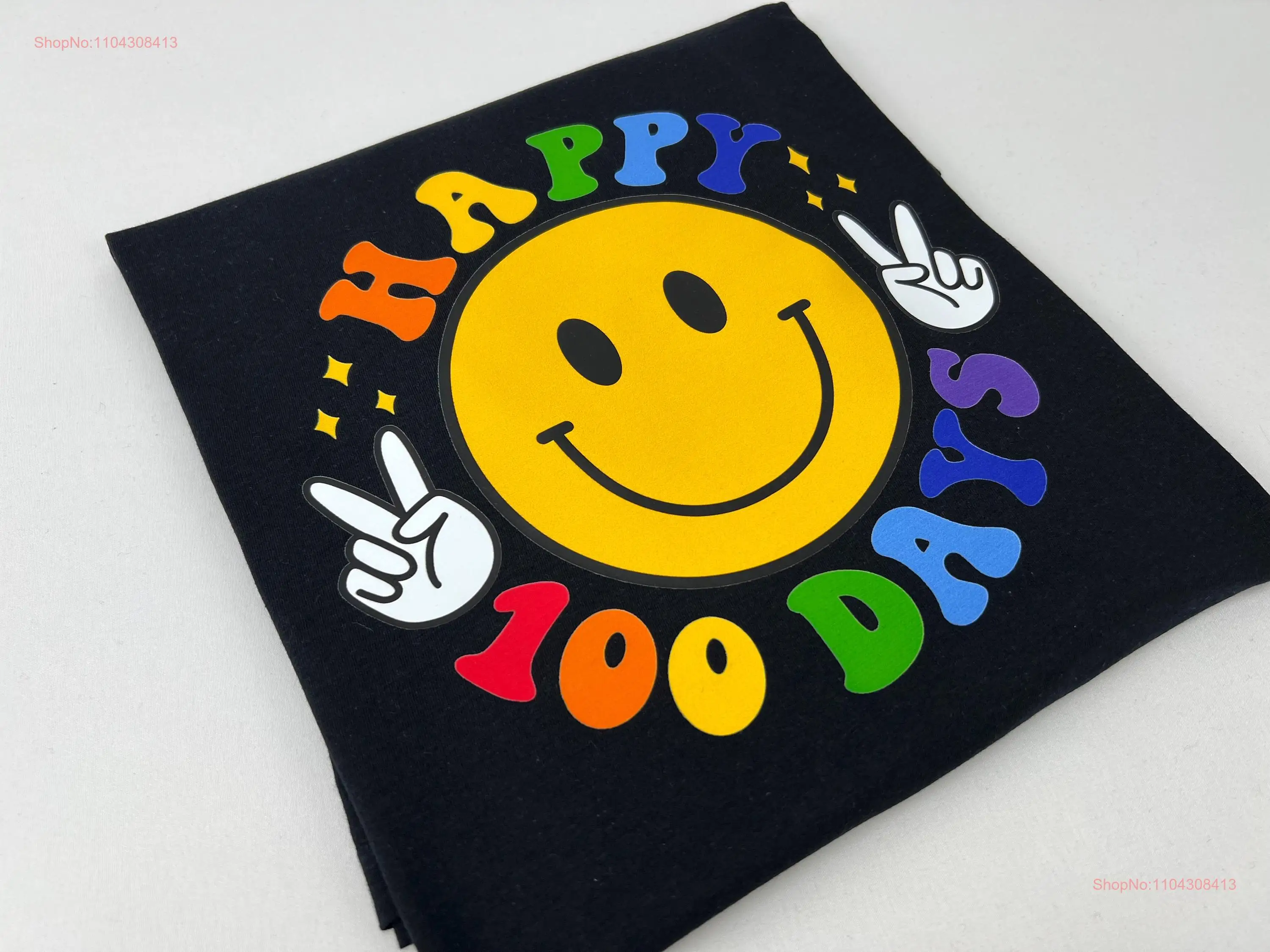 Happy 100 Days of School T Shirt Smiling 100th Day Celebration StudenT Back to For Teacher long or short sleeves