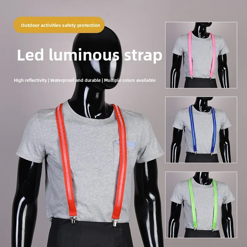 NEW Party Supplies Suspenders LED Lights Woman Hangers for Men Wedding Party Accessories Glow-in-the-dark