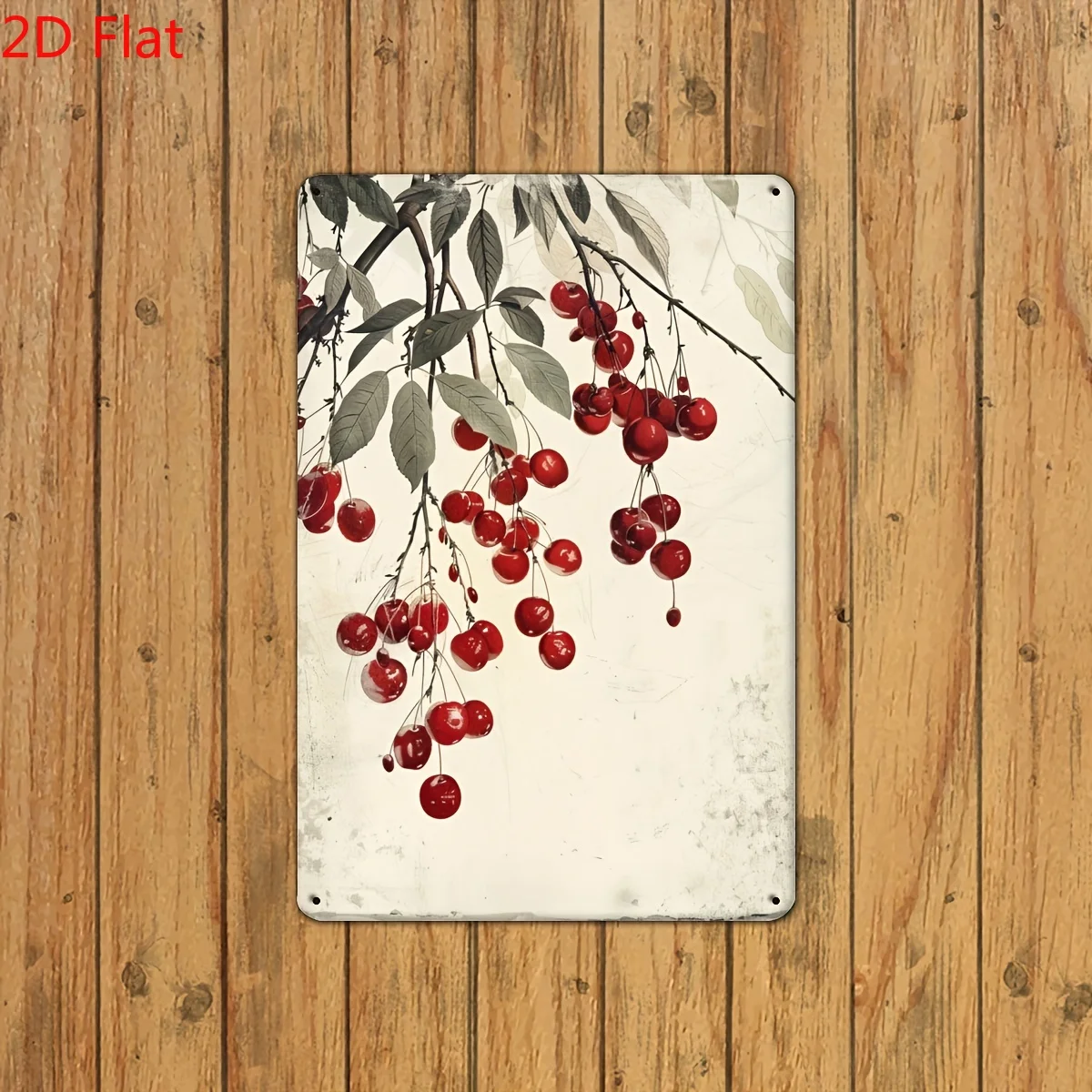 أناقة كلاسيكية، لافتة معدنية عتيقة من الكرز - 20.32 × 30.48 سم | لوحة فنية جدارية للمنزل والبار والمقهى والديكور الخارجي #4