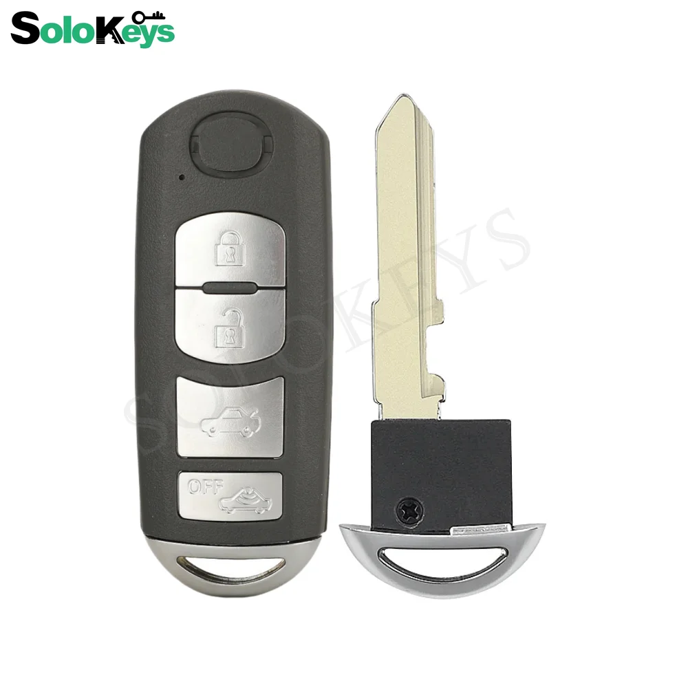 2Pcs/Lot SOLOKEYS SKE13E-01 SKE13E-02 Smart Remote Control Key Shell For Mazda X-5 Summit Axela Atenza M3 M6 CX-5 Auto With LOGO