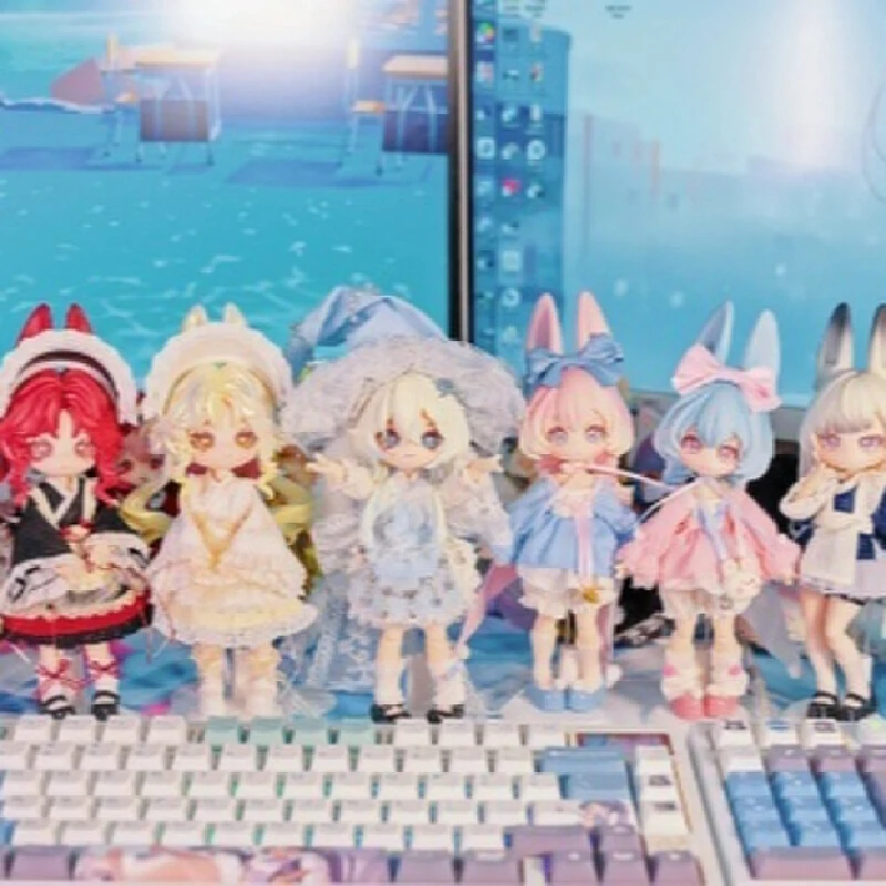 

Genuine Inedible Doll Blind Box Jump Lunar Time Bunny Baby Series 1/12 Movable Anime Figures Customized Desktop Decoration Gift