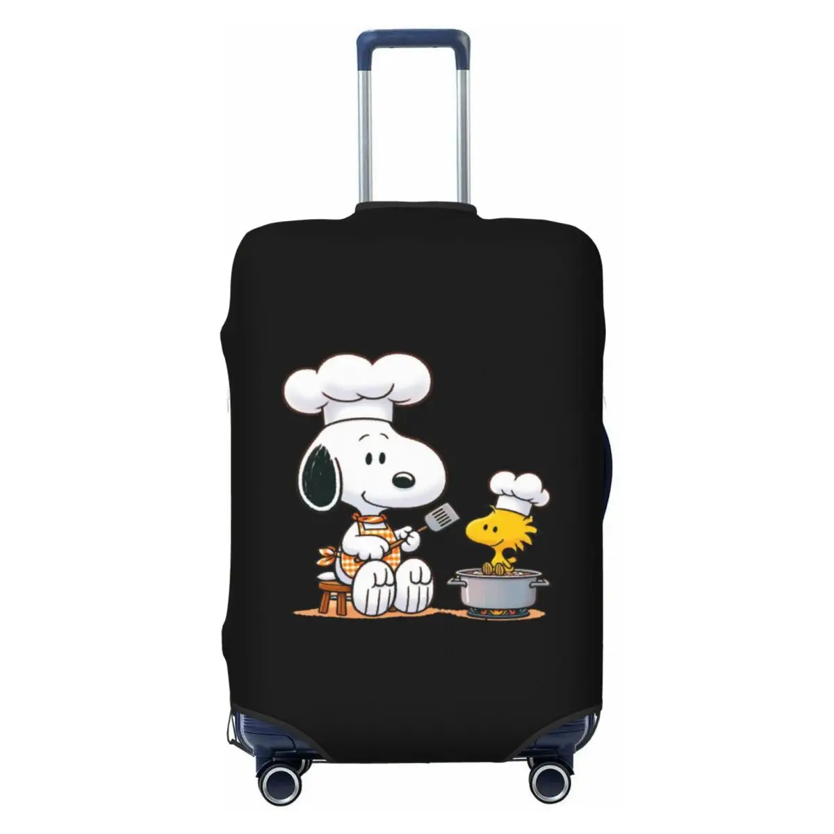 

Custom S-snoopys Animatd Cartoon Chef Travel Luggage Cover Washable Suitcase Cover Protector Fit 18-32 Inch