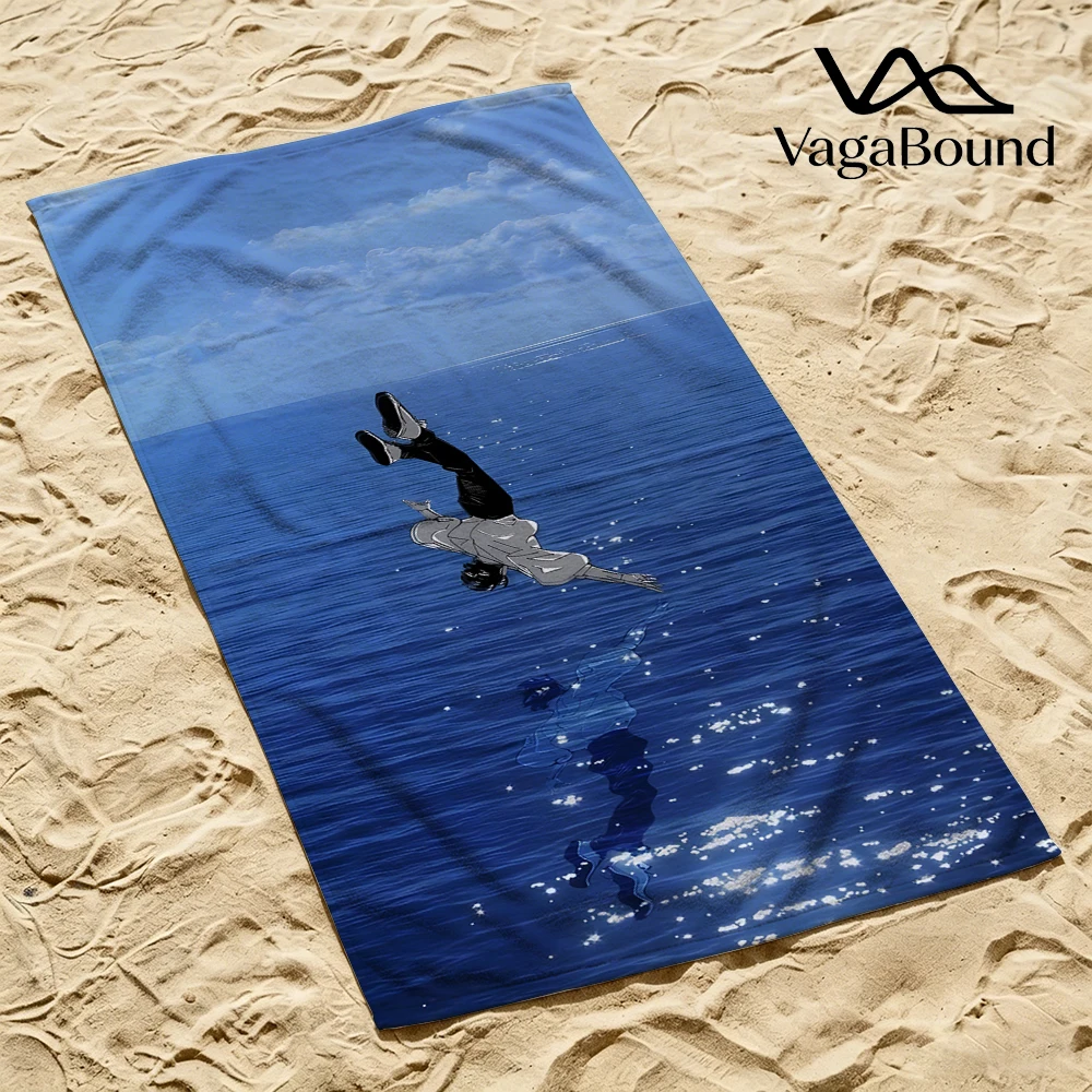 Ocean Dive Reflection Quick Drying Beach Towels Ultra Lightweight Fast-drying Super Absorbent It is a must-have item for summer