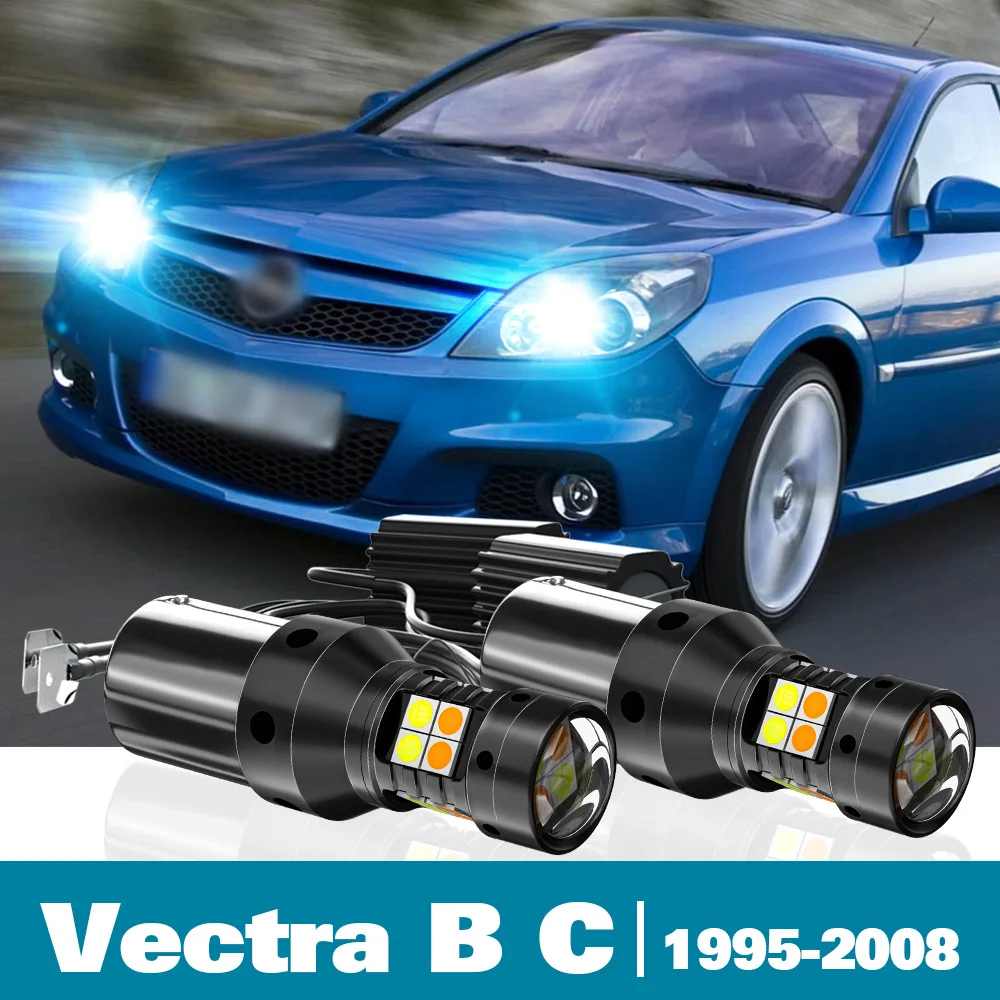 

2pcs LED Dual Mode Turn Signal+Daytime Running Light DRL For Opel Vectra B C Accessories 2002-2008 2003 2004 2005 2006 2007