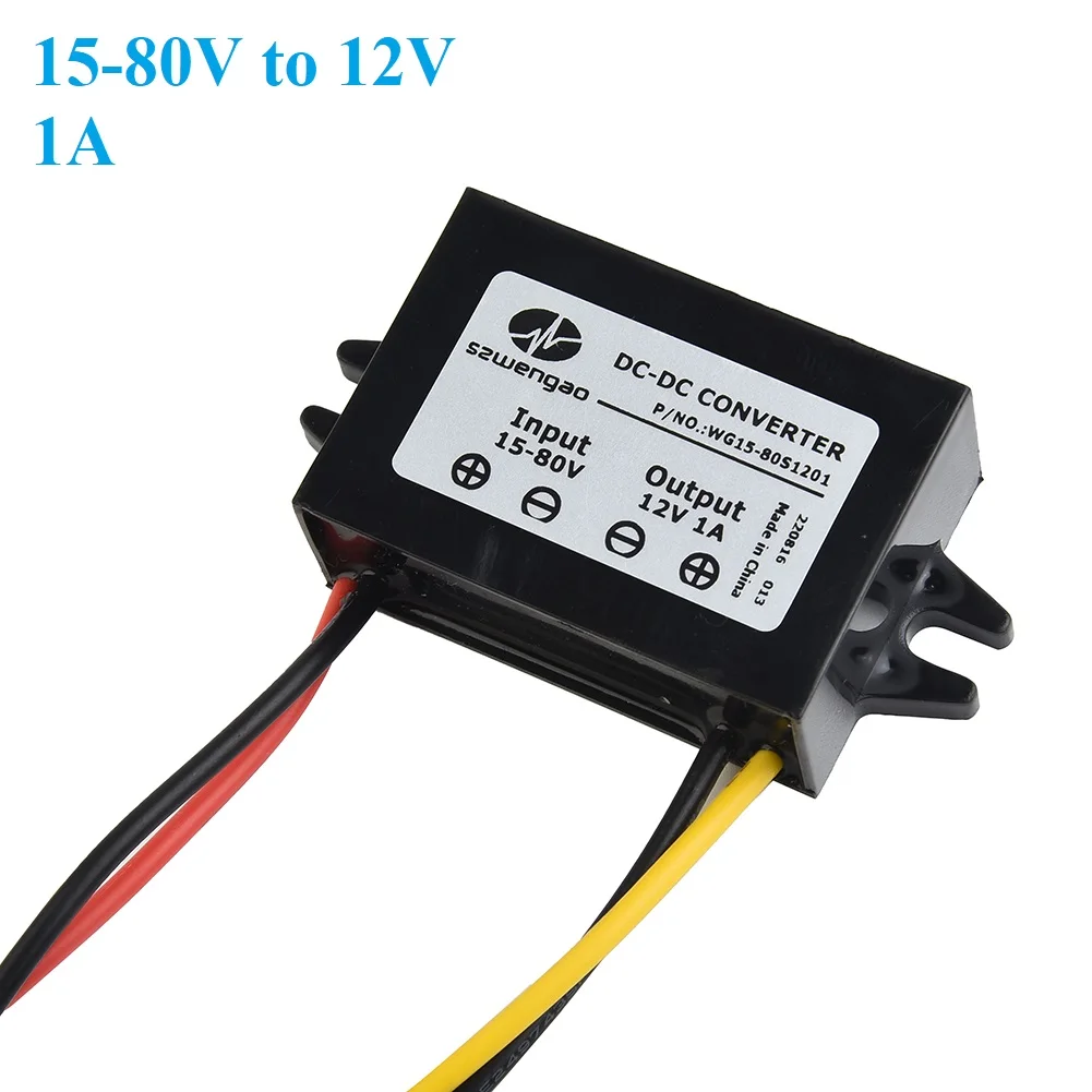 Converter Wide Application 15V 80V to 12V 1A DC DC Step Down Power Supply with Overvoltage and Overcurrent Protection