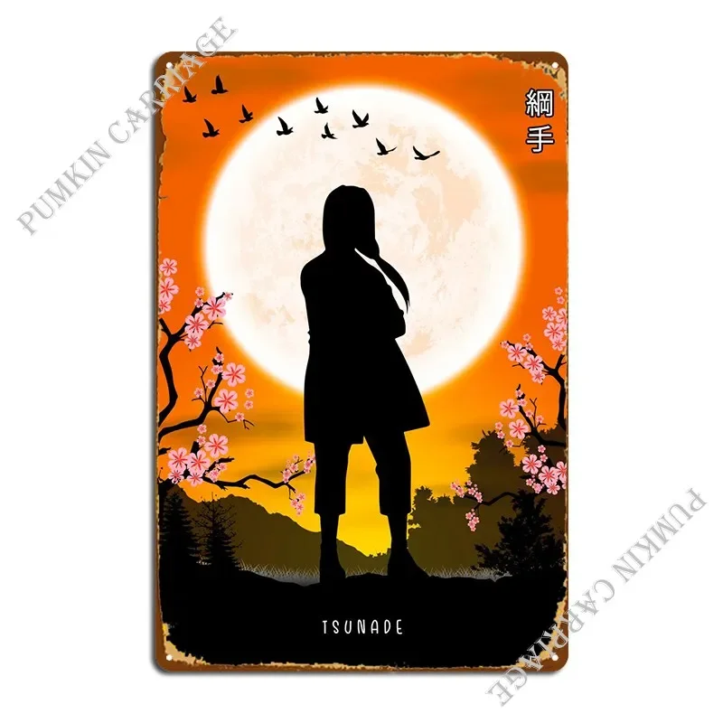 Tsunade Fifth Hokage Metal Plaque Poster Design Painting Wall Decor Wall Decor Tin Sign Poster