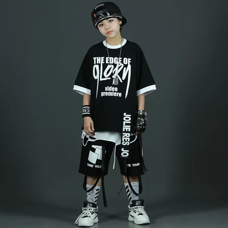 

New Boys Clothes Sets Summer Short Sleeve T Shirt + Shorts 2PCS Children Outfits Teenager Street Wear Kids Tracksuit 6 8 10 12Y