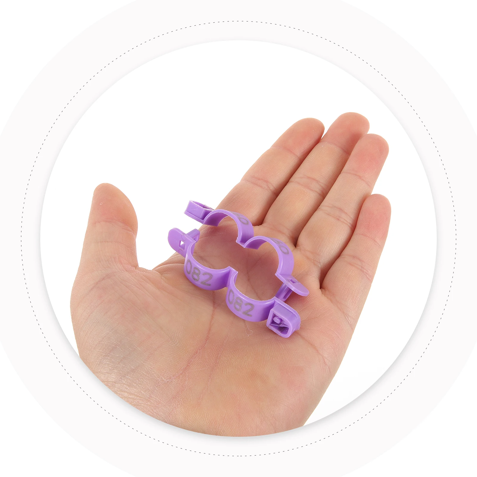 

100pcs Chicken Foot Rings Yellow 001-100 Adjustable Lightweight Durable Plastic Poultry Leg Bands For Chickens Ducks Geese
