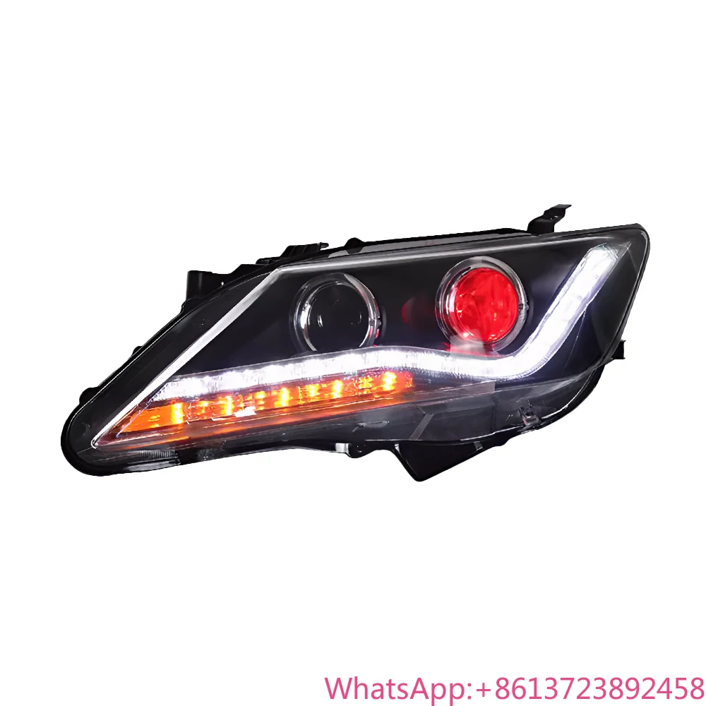 

For Car Front Lamps for Toyota Camry 7th 2012-2014 LED Auto Headlight Assembly Upgrade Angel Eyes Bifocal Lens Accessories
