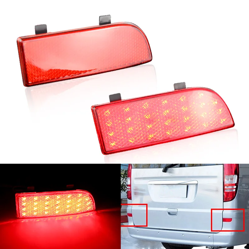 Car Reflector Light for Mercedes Benz W639 Viano Vito 2003-2014 Rear Bumper Tail Brake Stop Lamp Waring Car Parts