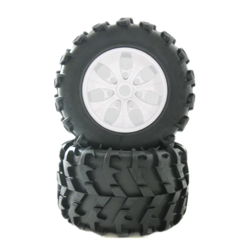 4pcs RC Rubber Sponge Tires Tyre Rim Wheel 150mm*80mm Hexagon adapter 17mmFor RC 1/8 HSP Baja Tyranno Off Road Monster Truck