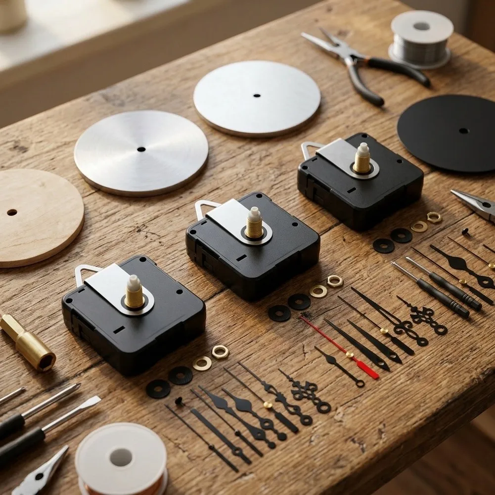 3 Sets Silent Quartz Clock Movement Kit With 6 For DIY Wall Clock Repair Home Decoration Craft Tools