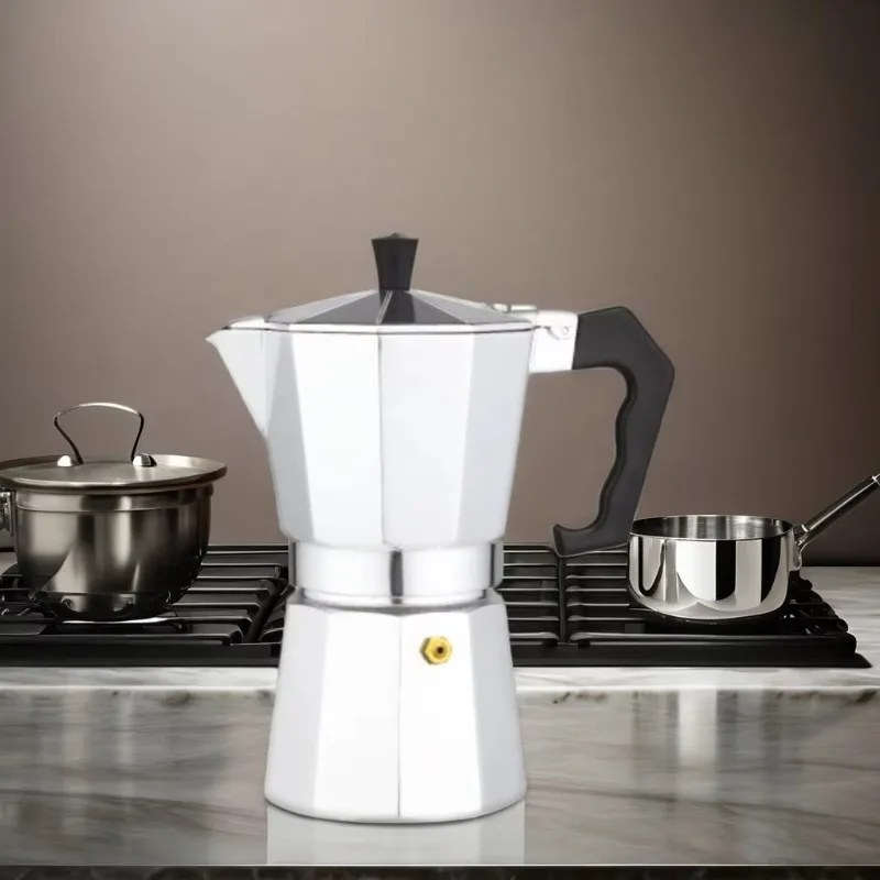 

Aluminum mocha pot Safe and easy to clean Camping easy to carry Coffee machine