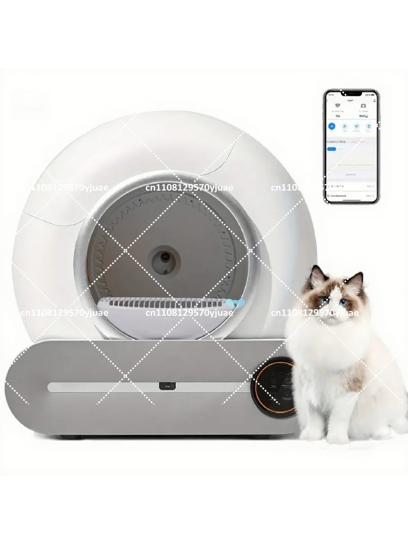 9L Automatic Self-Cleaning Cat Litter Box, Fully Enclosed Large Cat Toilet with Smart Sensor, Easy Clean Tray