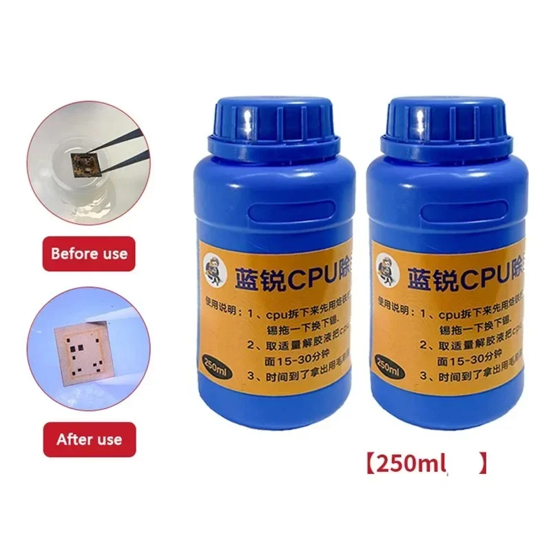 Imagem -04 - Cola Remover Líquido Cleaner Cpu Nand Wifi Bga ic Adesivo Epoxy Phone Repair Tool 039 250ml