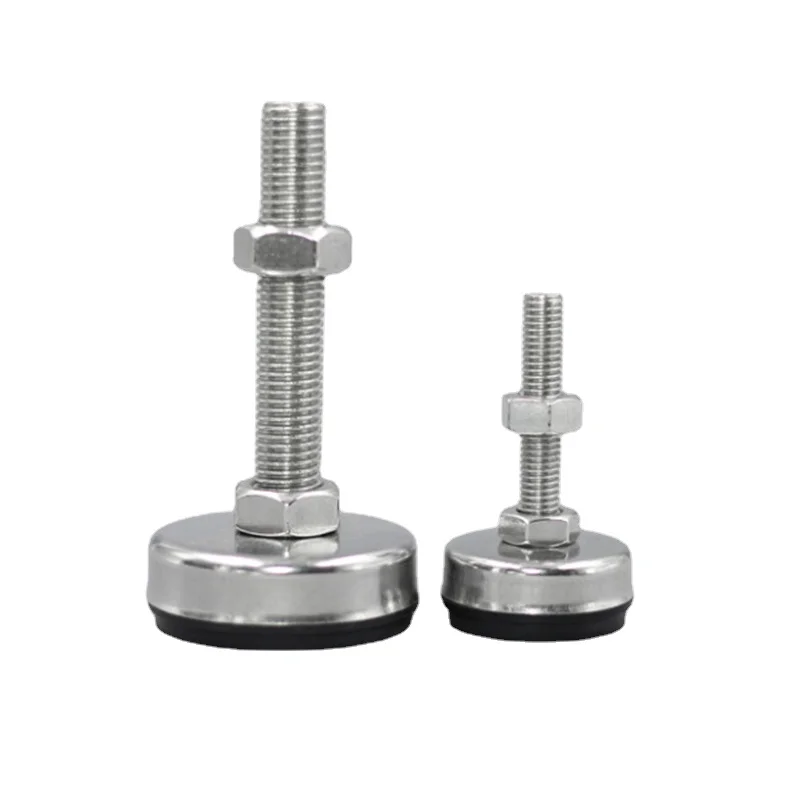 4pcs M8/M10/M12 Articulated Leveling Foot 43mm Base Dia. Adjustable Foot Cups for Furniture/Pipe Rack