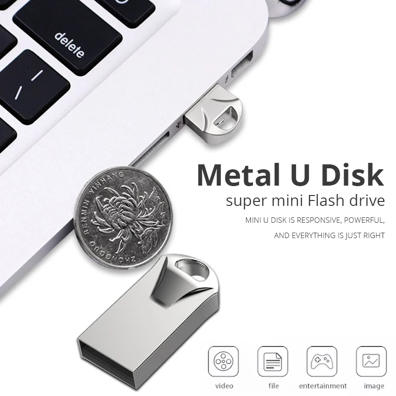 Nuovissimo Mini USB Flash Drive 128GB 64GB 32GB 16GB 8GB Pen Drive USB 2.0 Flash Pendrive 64GB 128GB Memory Stick USB Flash Gift