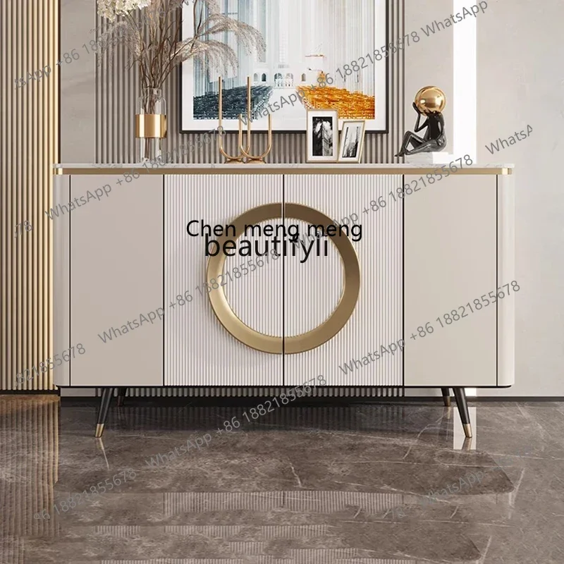 

B178 Italian side cabinet, light luxury style, wall storage side cabinet, entrance cabinet2936