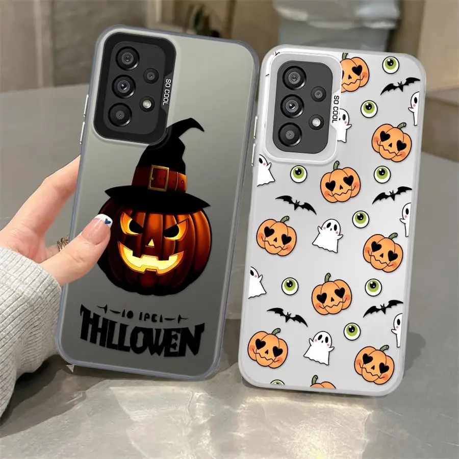 الكرتون هالوين اليقطين الخفافيش لينة غطاء حقيبة لهاتف سامسونج غالاكسي A55 A51 A56 A54 A26 A36 A72 A71 A52 A35 A53 A73 #2