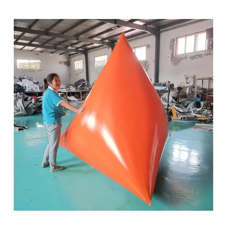 Large PVC Inflatable Pyramid Buoy Triangle Floating Platform For Water Park Beach Outdoor Advertising Display Heavy Duty