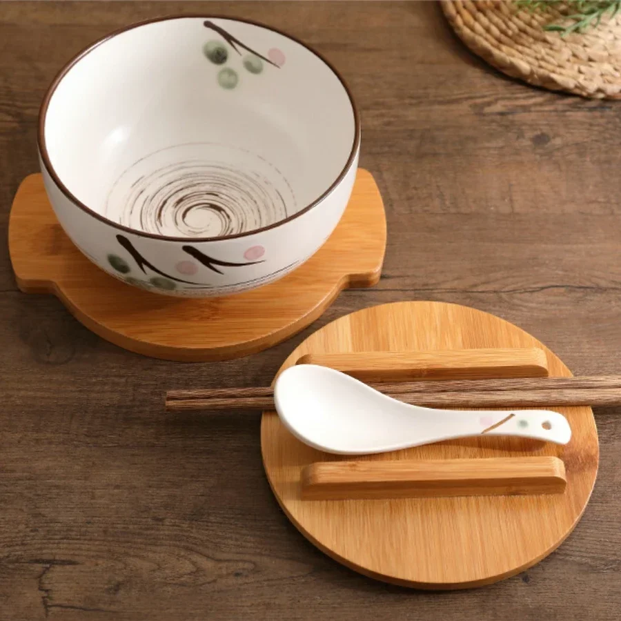 

Миска для рисовой лапши в японском стиле, керамическая миска для салата, супа, набор кухонной посуды