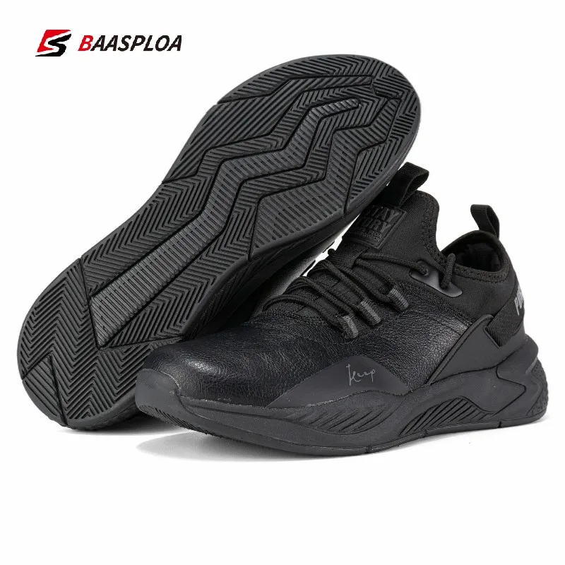 Baasploa 2022 New Men Walking Shoes Non-Slip Shock Lightweight Tennis Sneaker Waterproof Male Comfortable Casual Shoes