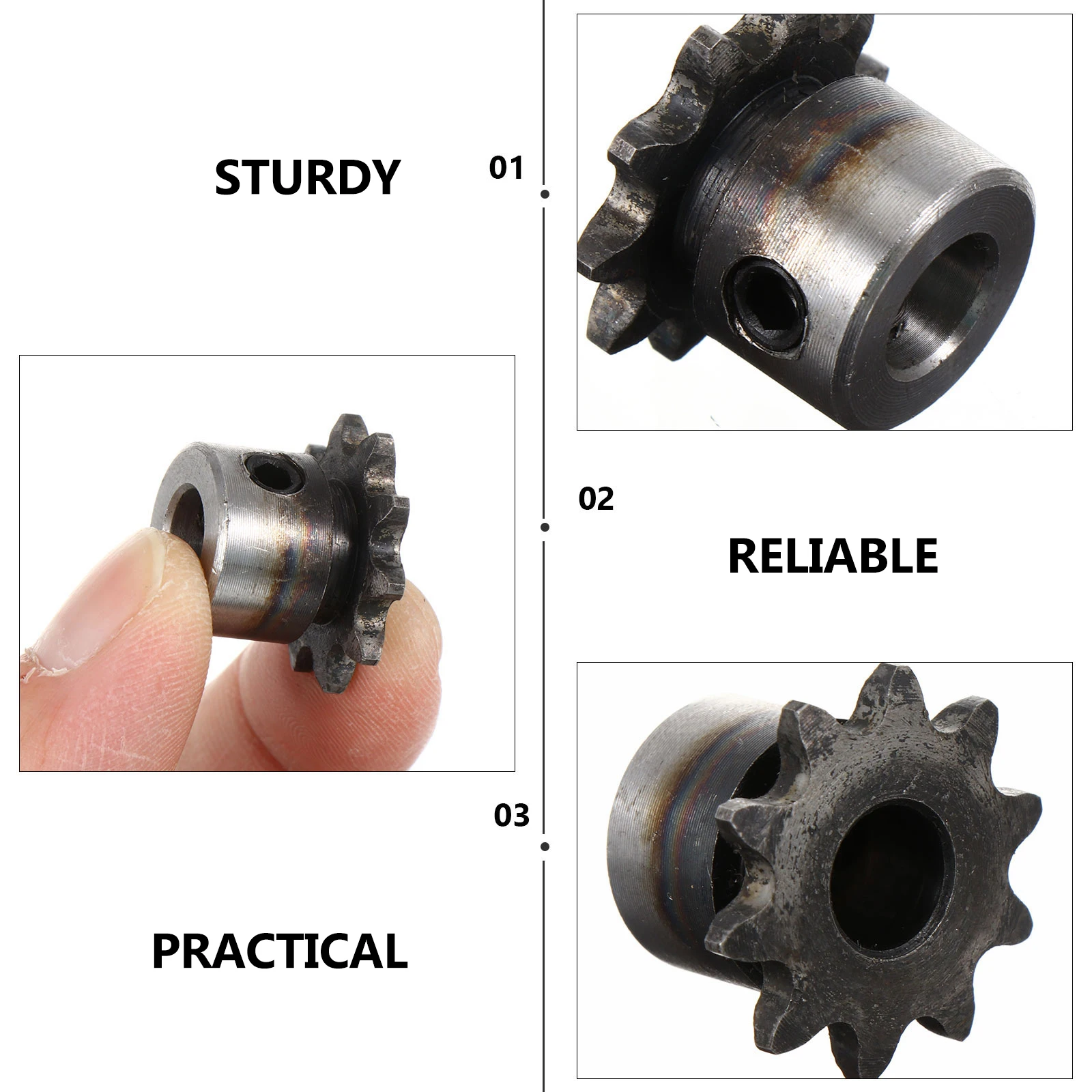 

10 Teeth Metal Sprocket Practical Machine Part Component Motor Hardware Mold Mechanical Transmission