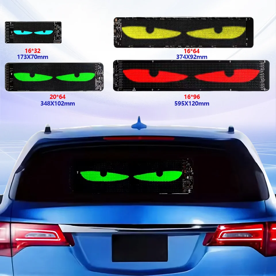 

Scrolling Advertising LED Sign USB 5V Bluetooth App Control Logo Light Custom Text Pattern Animation Programmable Display Car