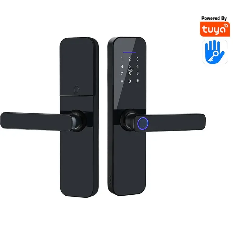 Tuya APP Smart Lock  TT Lock App Smart Lock Apartment  Biometric Fingerprint Deadbolt Handles Keyless  Work with Alexa