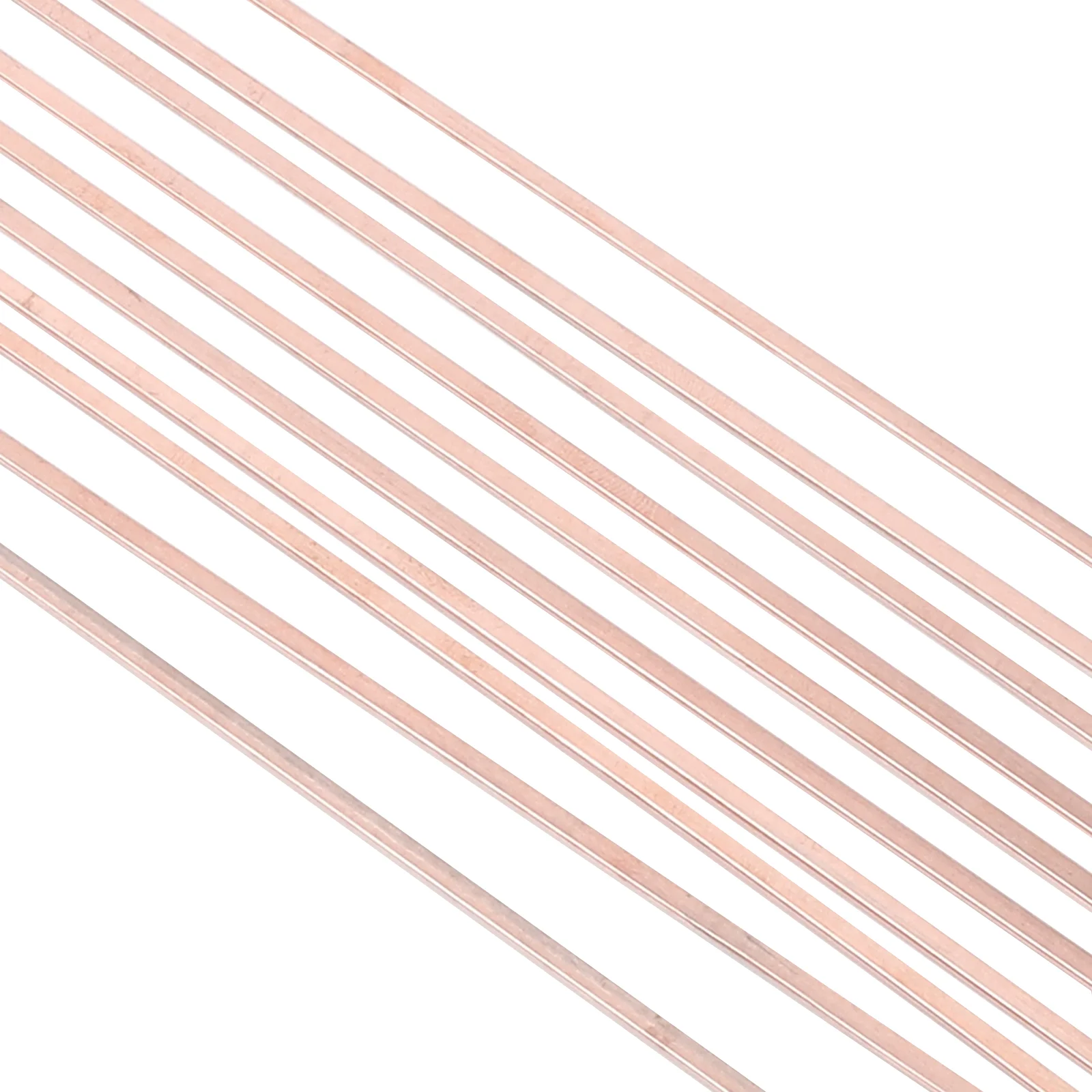 10 Pcs Copper Welding Rod for Garden Ultra Wide Metal Rods Dowsing Soldering Flat