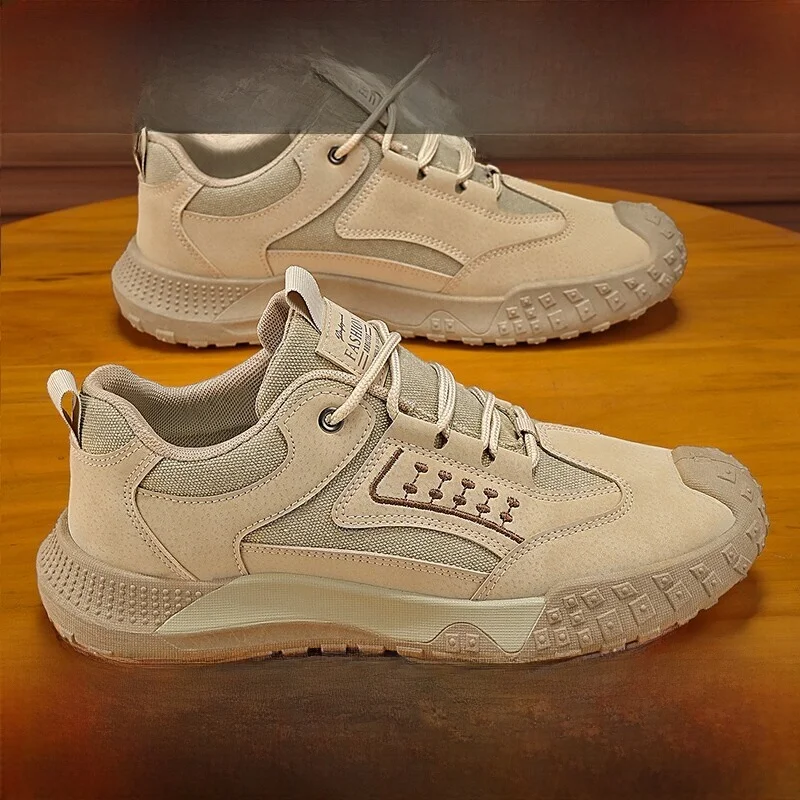Men's Breathable Sports Casual Shoes Spring Summer New Style Anti-slip Wear-resistant Construction Site Working Mountain Clim...